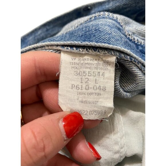 Vintage Lee Originals Denim Cut off Shorts 12 Light Wash - Picture 5 of 6